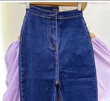 Quần jean nữ lưng cao ĐAI TRƠN siêu tôn giáng chất jean giãn cực đẹp hot-pt-K46