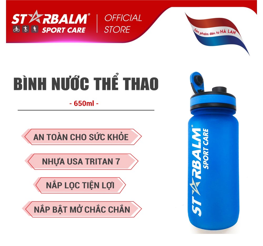 ✅ Bình nước thể thao STARBALM 650ml