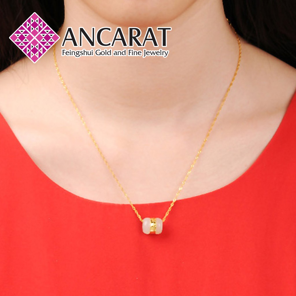 ANCARAT - Charm Ngọc phỉ thuý bọc vàng