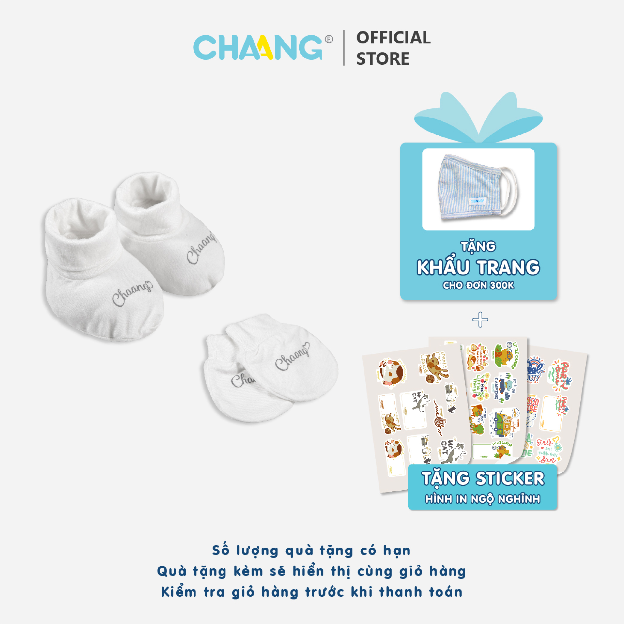 [CHAANG] Set bao tay bao chân cho bé sơ sinh Spring CHAANG