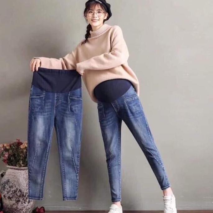 Quần jeans bầu thời trang
