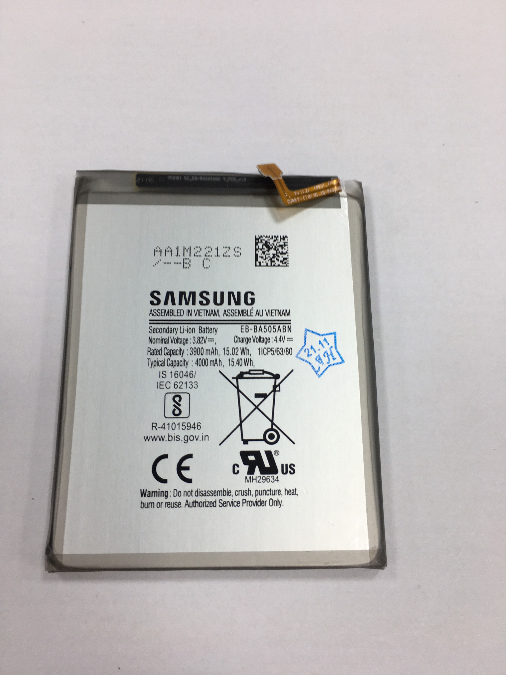 PIN SAMSUNG A20 A30 A30S A50 A50S -BA505ABU