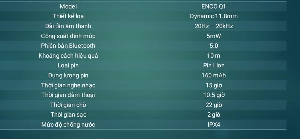 [HCM]Tai nghe OPPO bluetooth Enco Q1