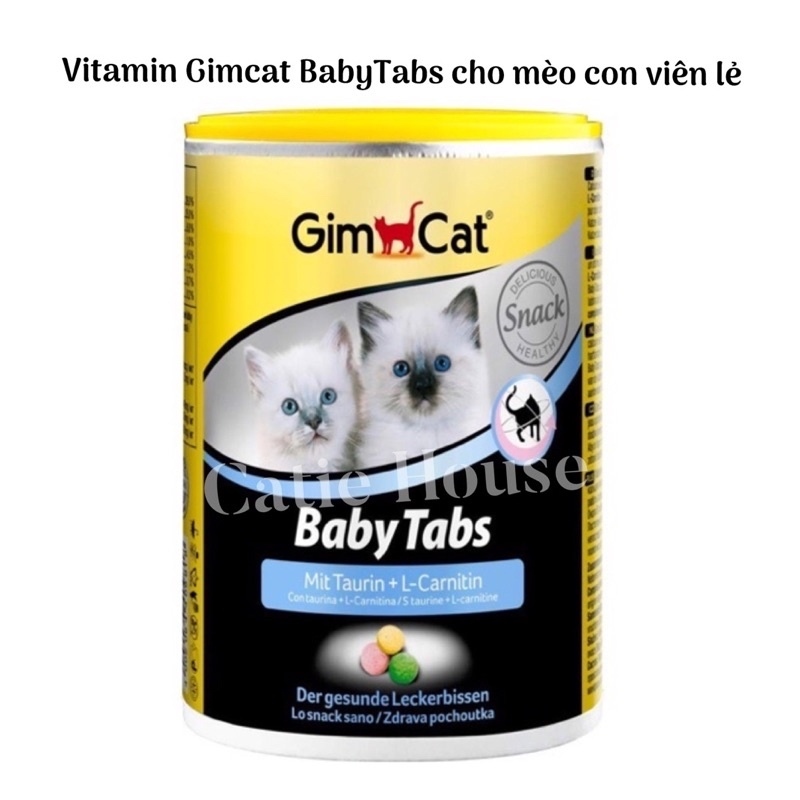✺❀✌ vn012 [Giao ngay HOẢ TỐC] Vitamin GimCat Baby Tabs cho mèo con - Gimcat Babytabs dinh dưỡng nhập khẩu Đức