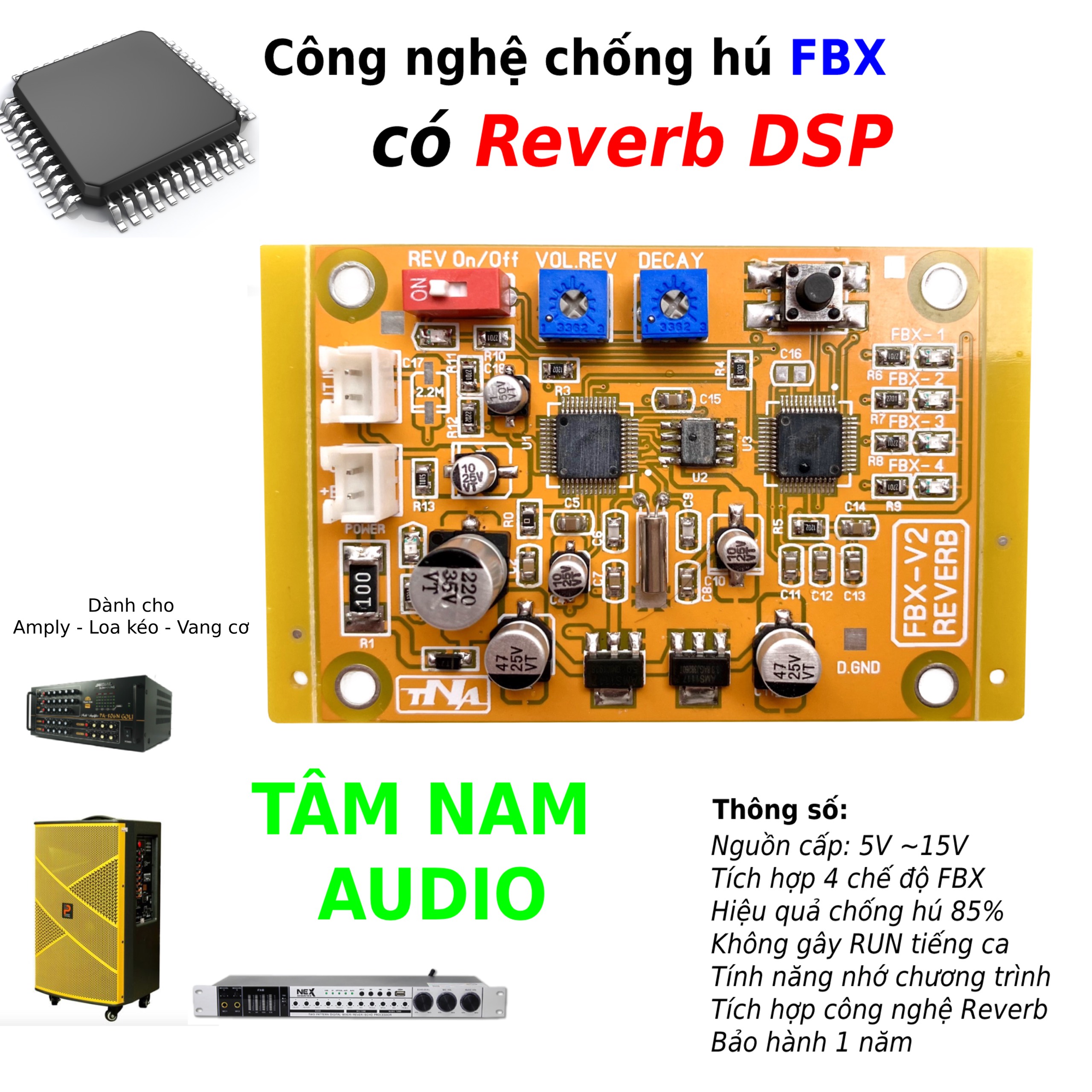 Mạch Reverb Chống Hú FBX V2