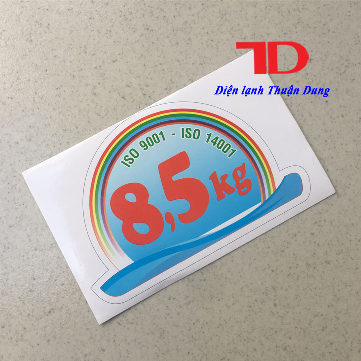 Tem dán trang trí Máy Giặt loại 8.5KG