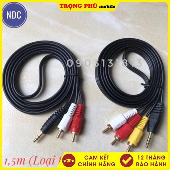 Cáp av 3.5 ra 2 đầu, 3 đầu bông sen