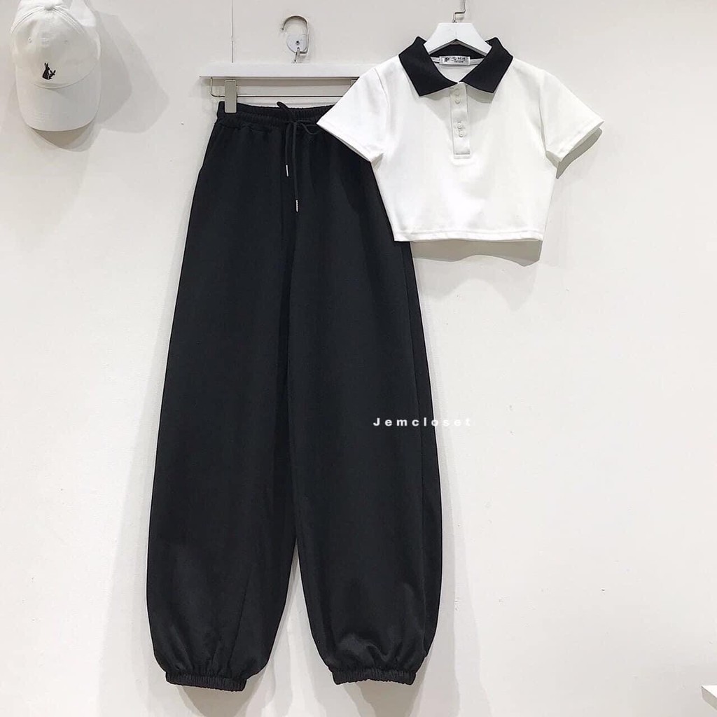 AO CROPTOP PETTER PHỐI CỔ