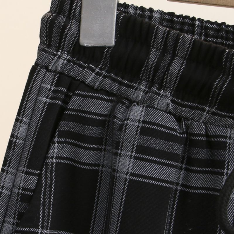 Quần Baggy Kẻ Caro Basic Thời Trang Dành Cho Nữ