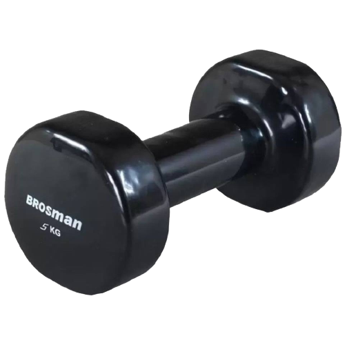 Tạ tay 5kg Brosman nhập khẩu (Bộ gồm 2 cái tạ sắt 5kg màu đen)