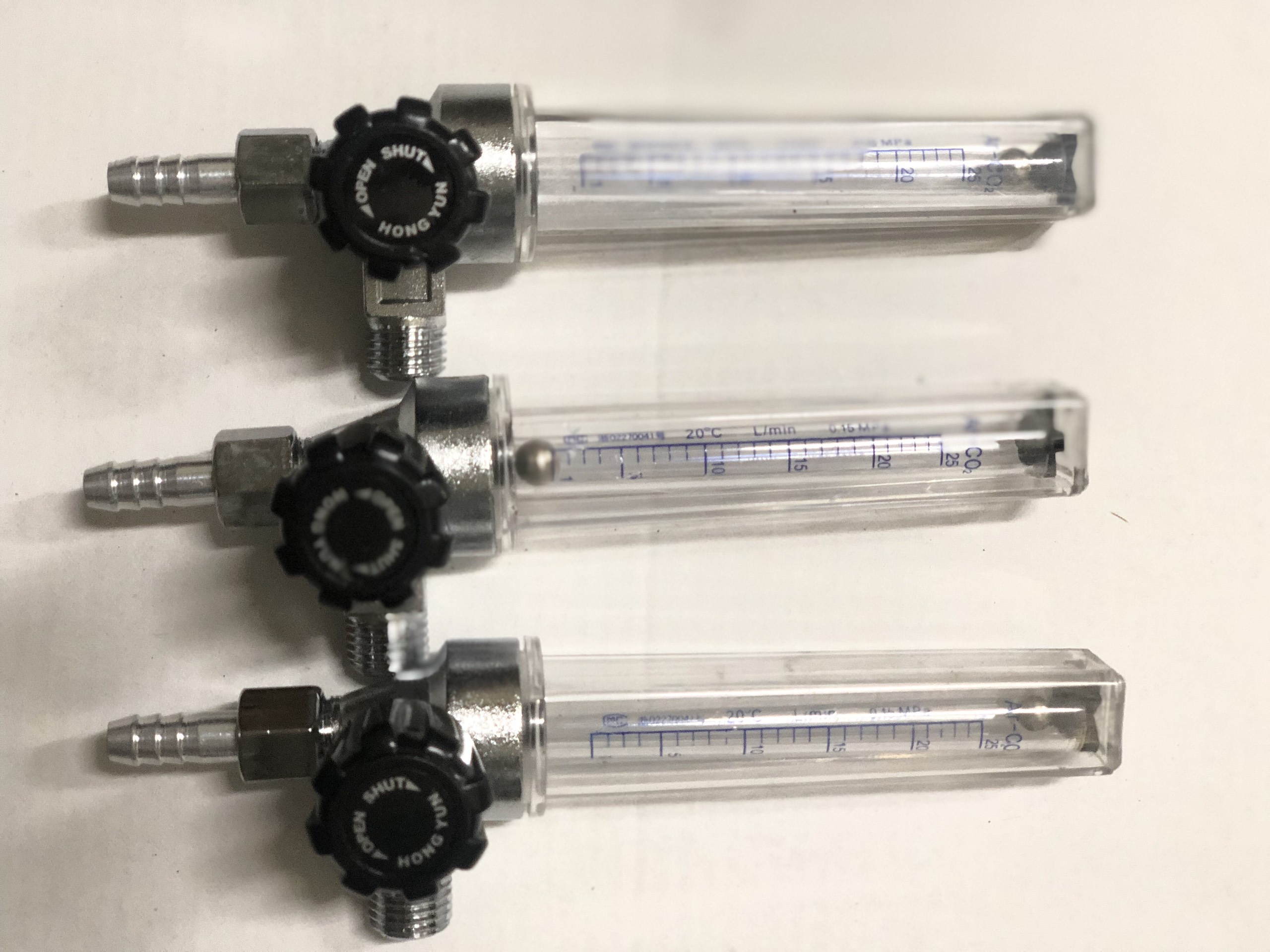 Cột khí CO2 kèm van - Cột đo lưu lượng khí ra CO2 và Argon