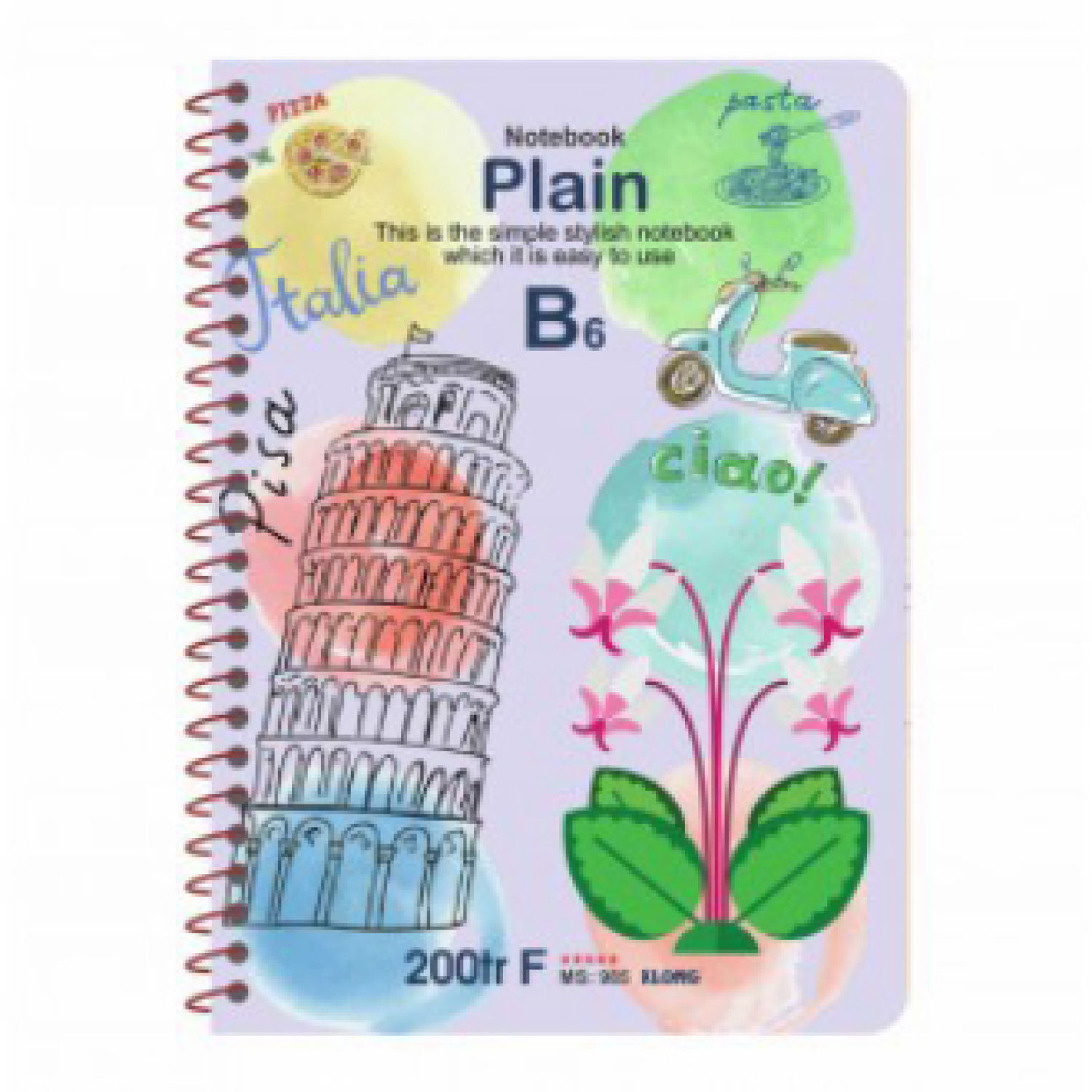 Sổ lò xo đơn KLONG B6 Plain ruột trơn 70/76; MS: 985