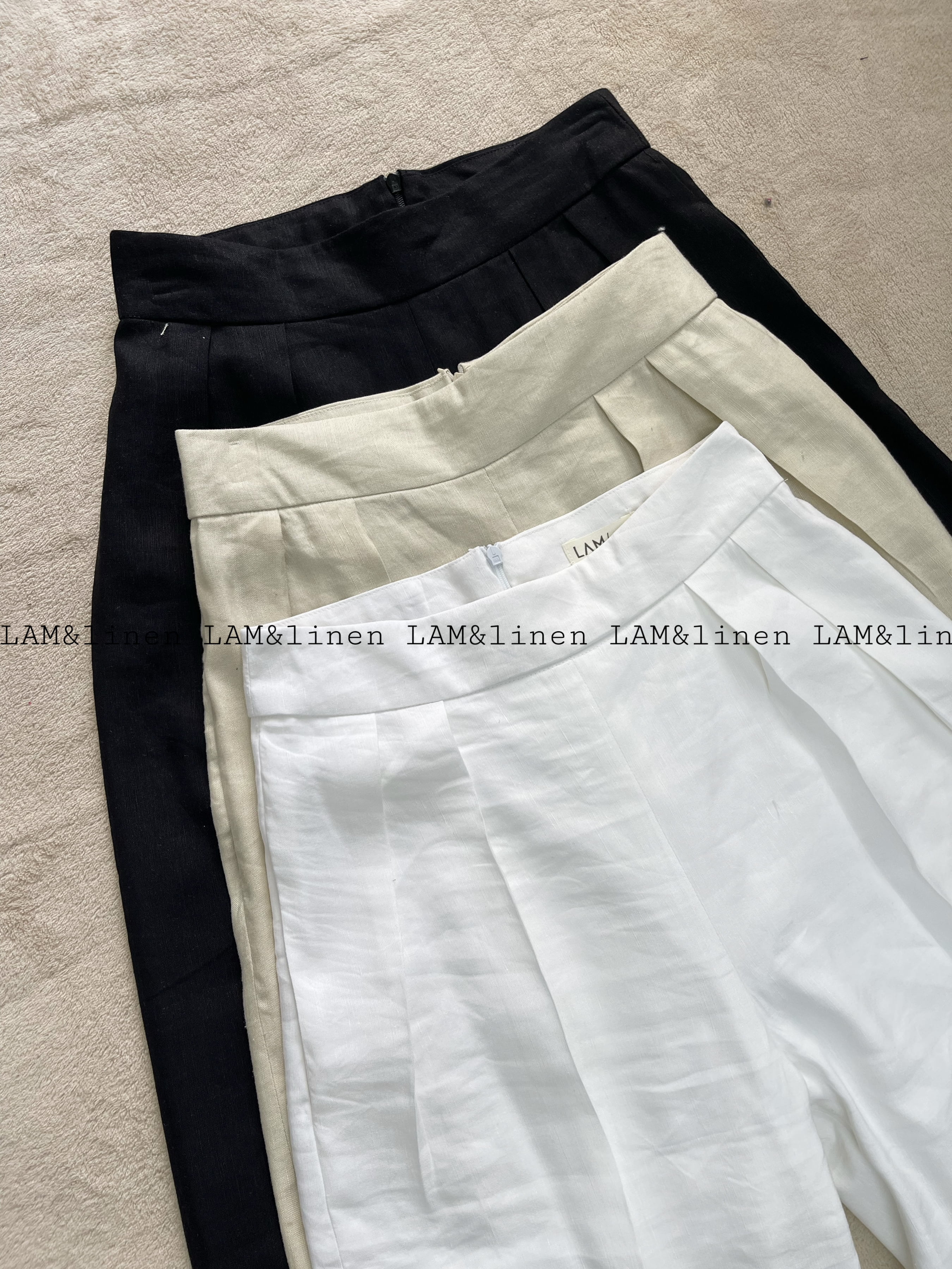 Quần dài ống rộng Linen cao cấp