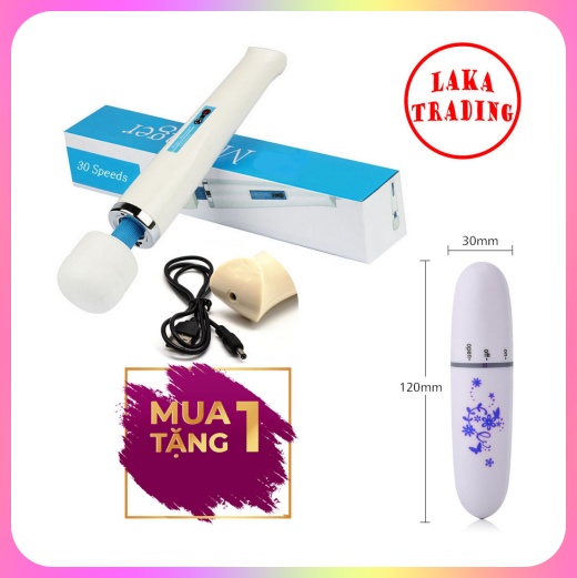 Máy massage hv280 toàn thân pin sạc - mát xa magic wand massager with 10 vibration patterns powerful speeds - thoải mái dễ chịu khắp toàn thân body