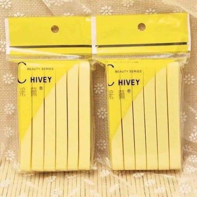 Bông nở rửa mặt Chivey - Bọt biển rửa mặt Chivey - Bịch 12 miếng -