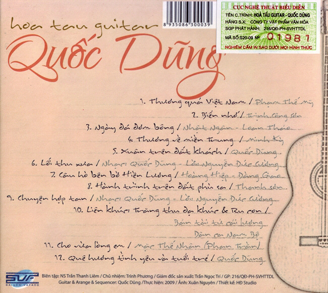 Hòa Tấu Guitar Quốc Dũng (Saigon Vafaco CD)