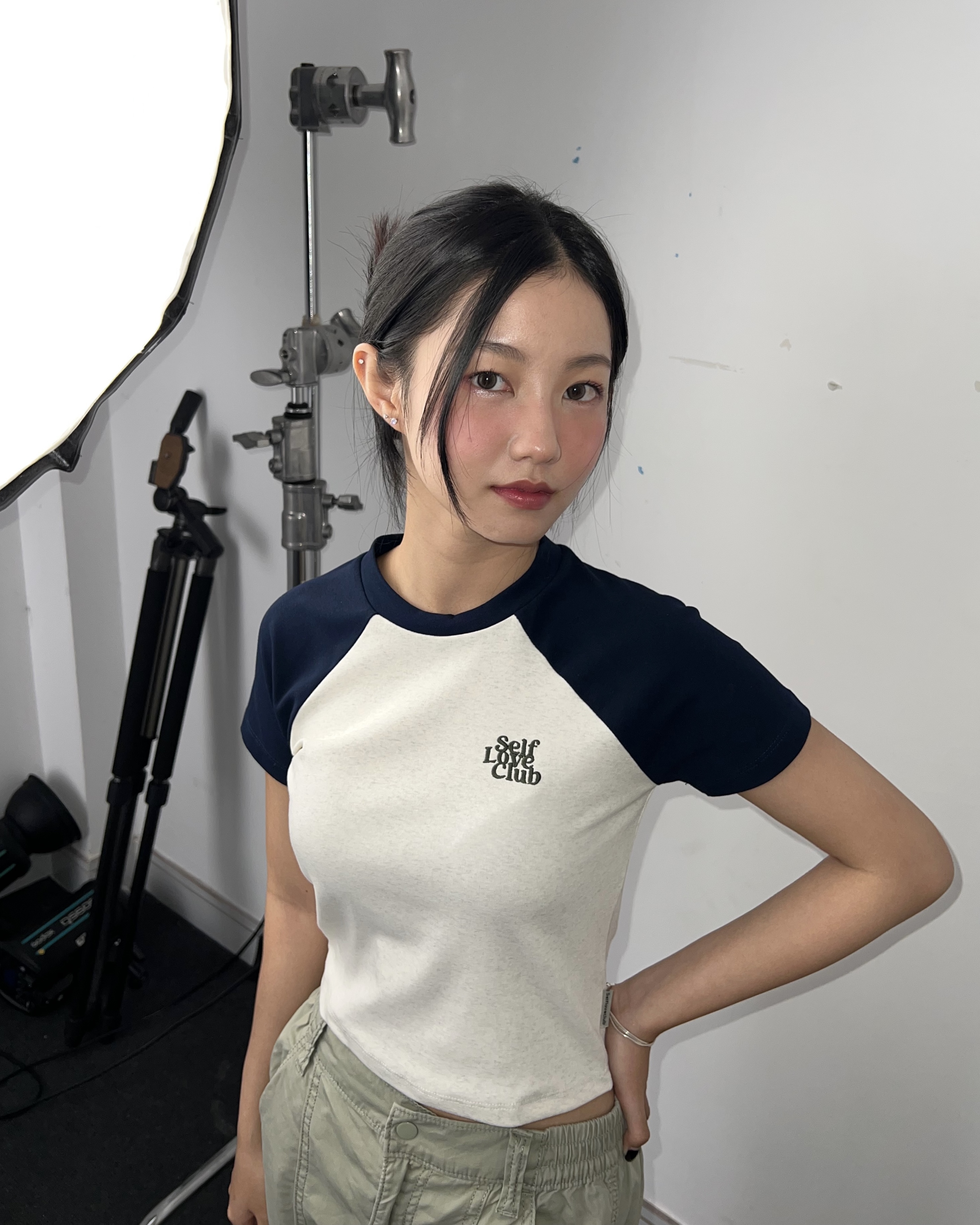 Áo croptop basic phối tay raglan SLC - 3 màu