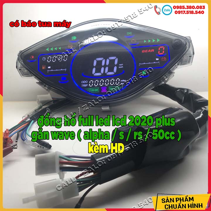 Đồng Hồ Điện Tử Wave A 2017 - 2021 Mẫu 2020 - 2021 Plus ( Gắn Như Zin Có Báo Tua )
