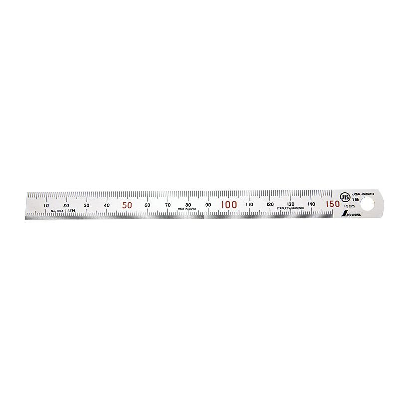 Thước lá inox shinwa 13005 nhũ bạc 13005,15cm - 8001071200