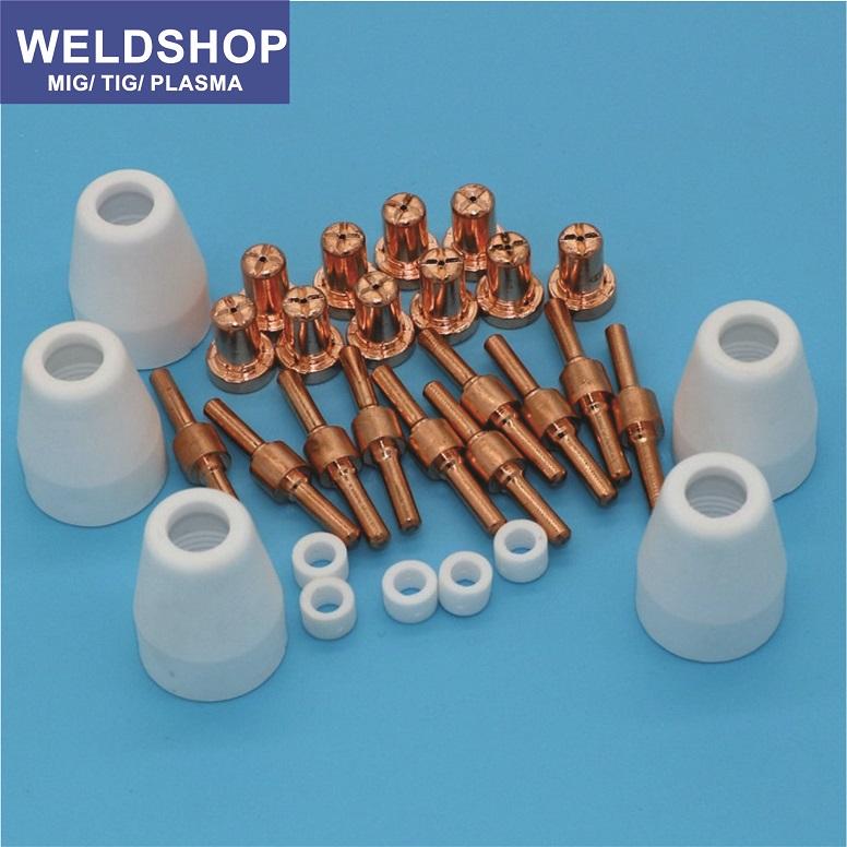 Combo 10 Bộ Bép Cắt  Plasma 40A Dài PT31 5 Sứ Cắt 5 Sứ Chia Khí