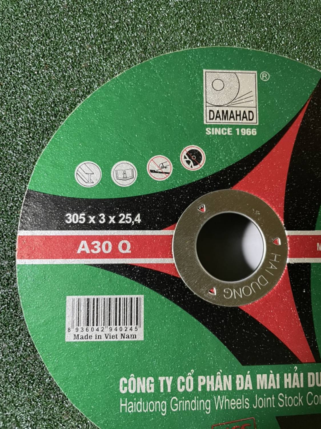 Đá cắt xanh,đen 3 tấc 305x3.0x25.4mm hải dương hàng chính hãng công ty