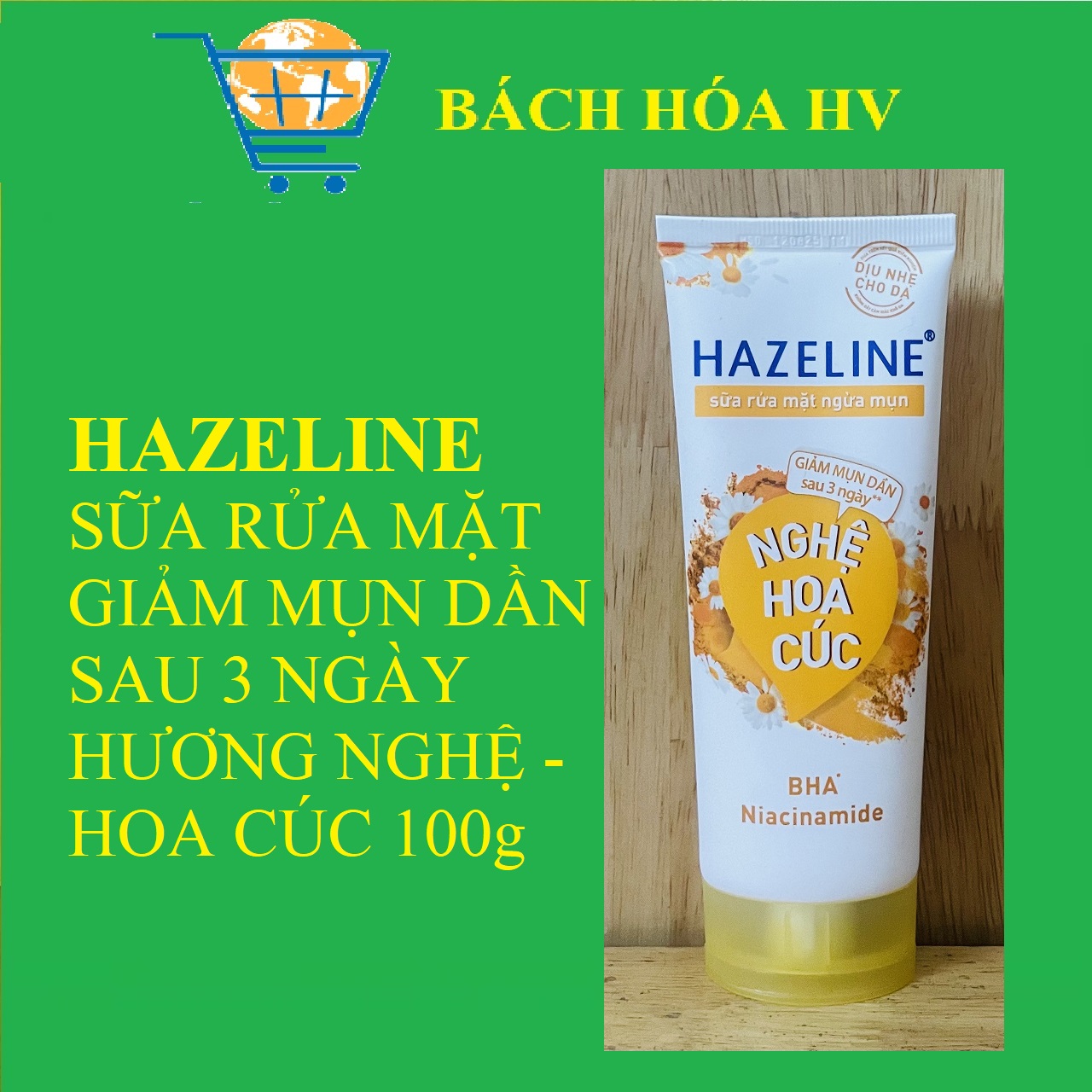 HAZELINE sữa rửa mặt 100g - BACH HOA HV