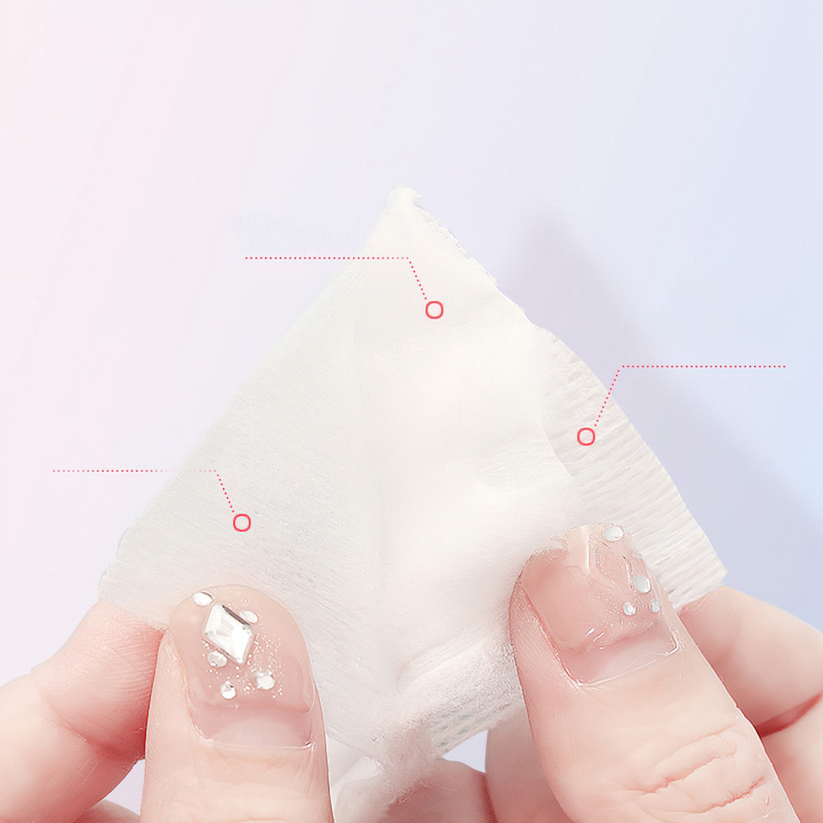 3 layers cotton makeup remover 222 pieces Cotton Pads