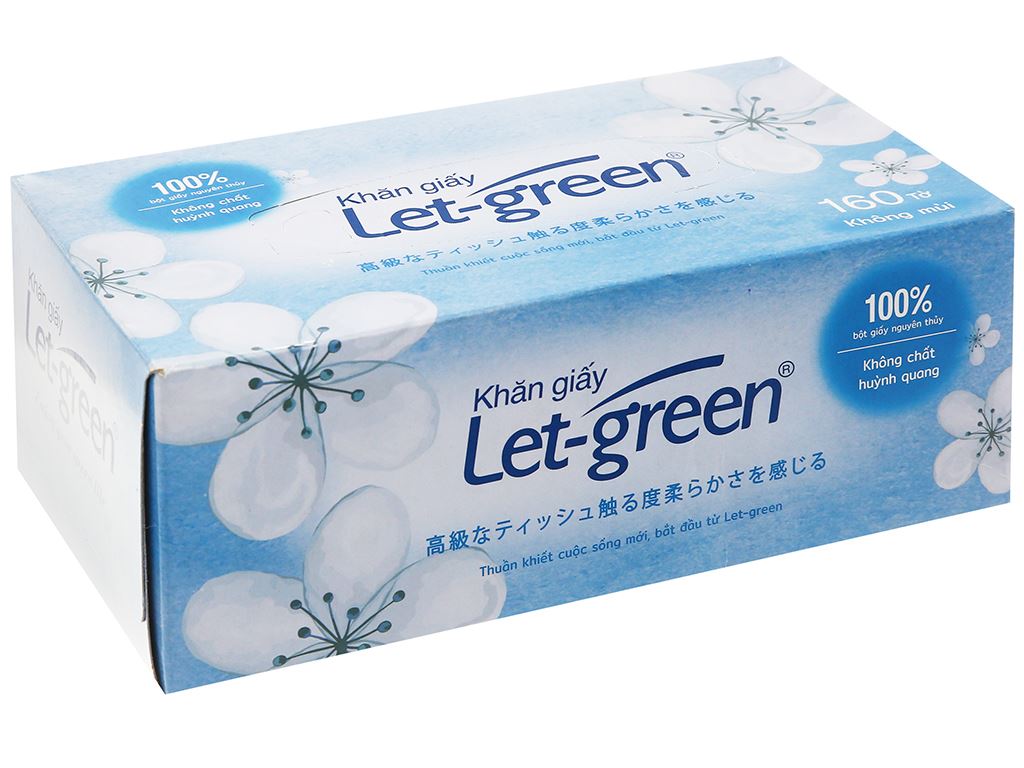 Khăn giấy hộp Let-Green 160 tờ