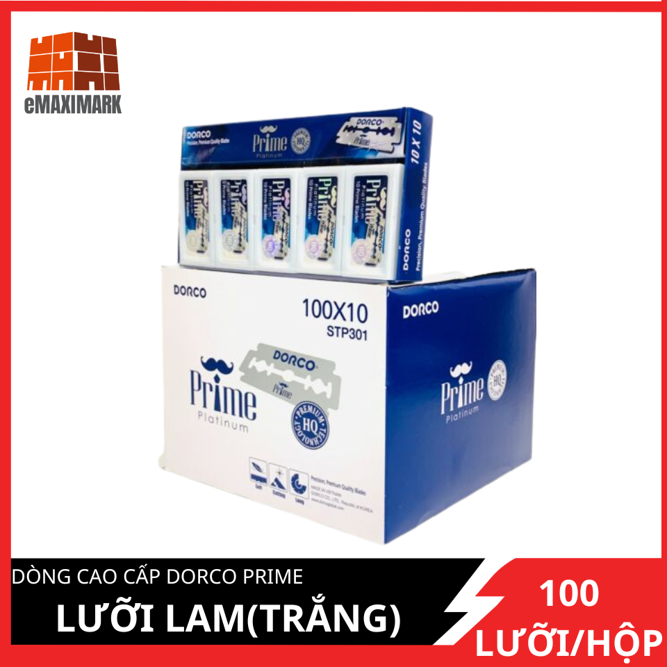Lưỡi lam dorco prime dòng cao cấp hộp 100 lưỡi