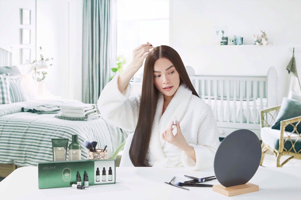 Cặp dầu gội xả gừng trắng kích mọc tóc Weilaiya Ginger (kèm set gội xả mini 14g)