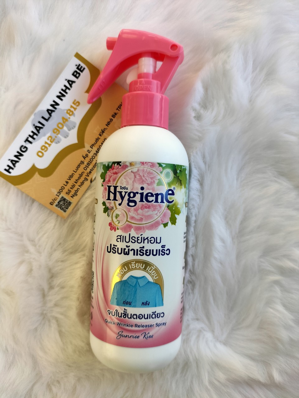 Xịt thơm và chống nhăn quần áo hygiene thái lan 220ml