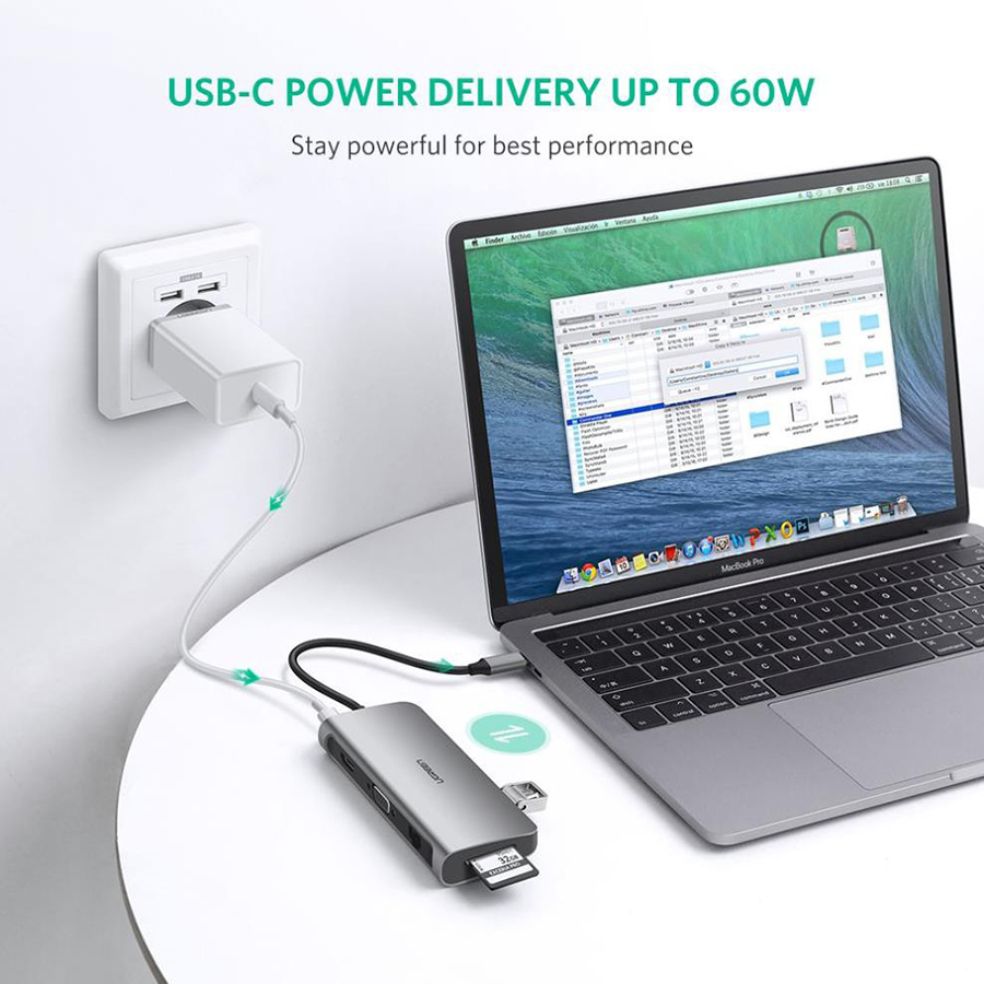 Hub đa năng USB Type C 6 in 1 Ugreen 40873 cao cấp - Hapugroup