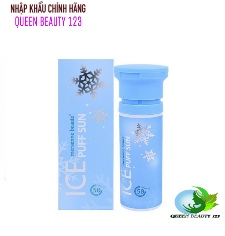 Kem Chống Nắng Make-up Mát Lạnh Mersenne Beaute Ice Puff Sun SPF50+PA+++ 100ml cao cấp