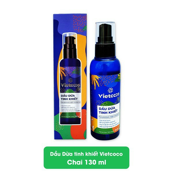 Dầu Dừa Tinh Khiết Dạng Xịt 130ml Vietcoco
