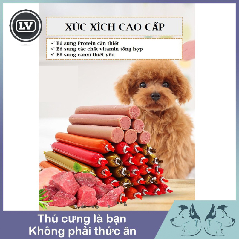 Xúc xích dinh dưỡng dành cho chó mèo giá rẻ (500g - 30 thanh)