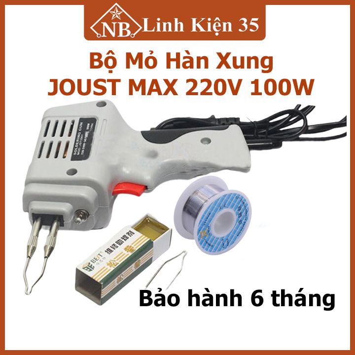 Bộ mỏ hàn xung cao cấp Soldering Sun 220V 100W, tặng 01 cuộn thiếc, 01 nhựa thông hộp