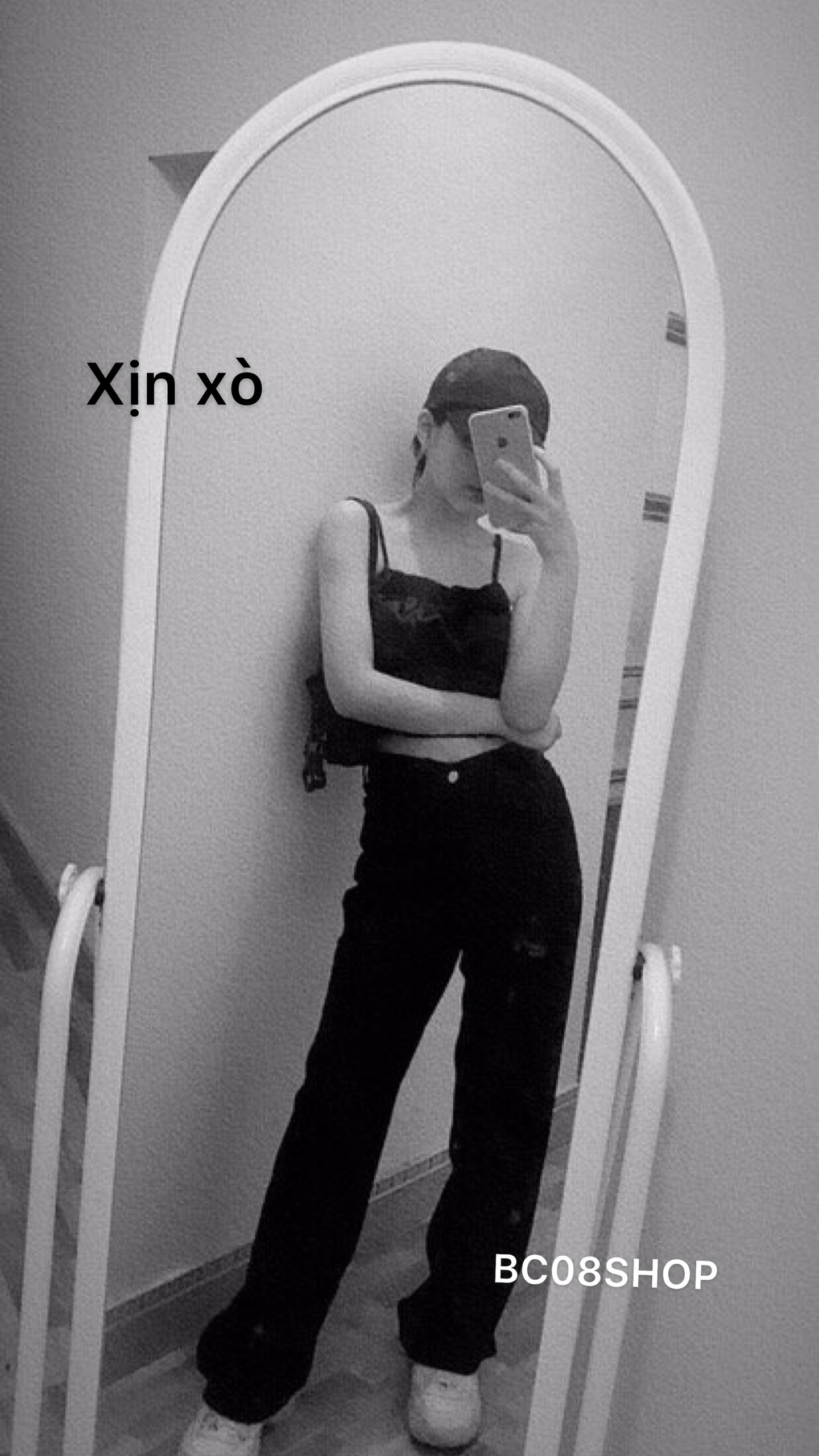 Quần Jean Nữ Ống Suông Dài Màu Đen Basic phong cách Ulzzang