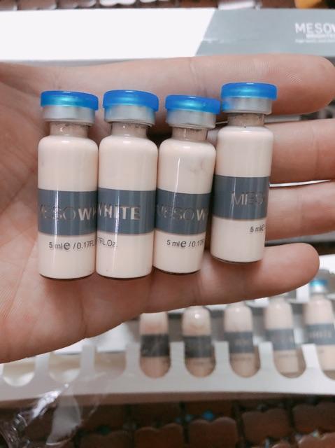 Cấy Phấn Meso White Hàn Quốc Full Hộp 10 Ống( Giúp Da Trắng Mịn, Đều Màu)