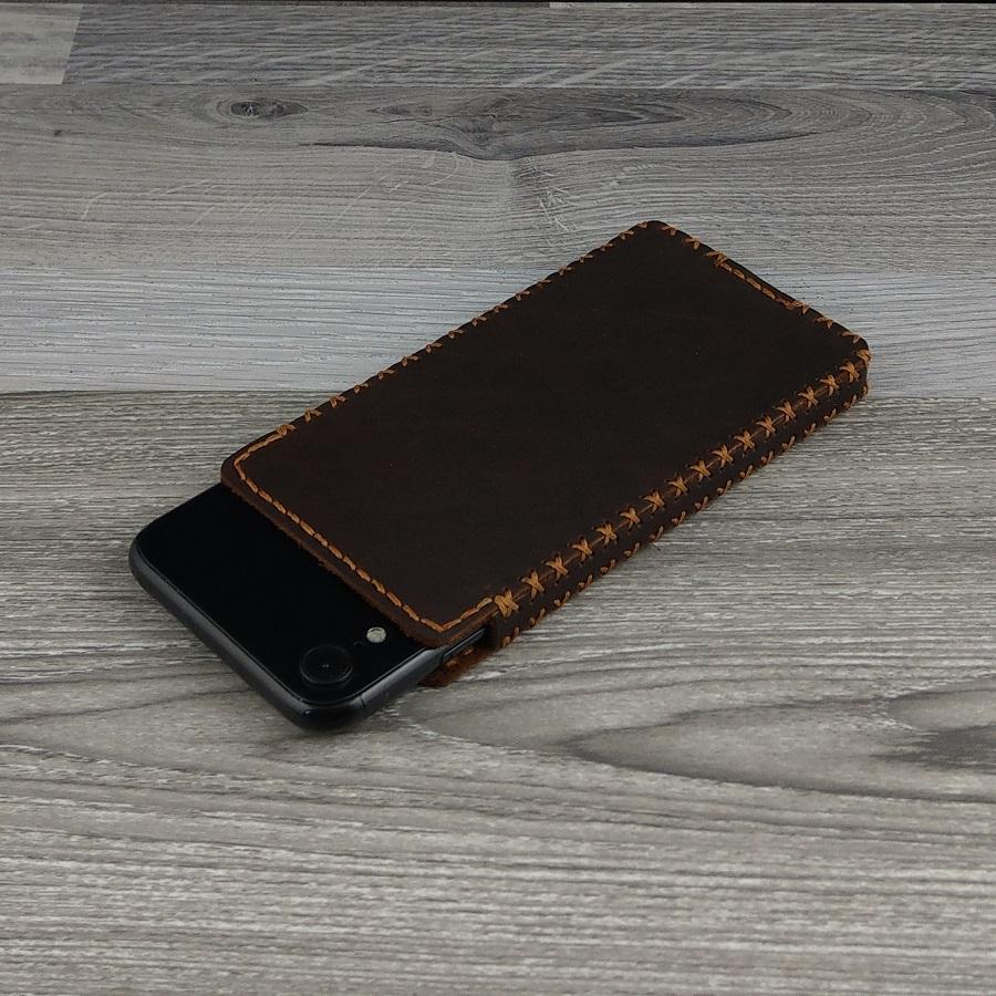 Bao Da Rút Dạng Hộp iphone 11 Da Bò Sáp