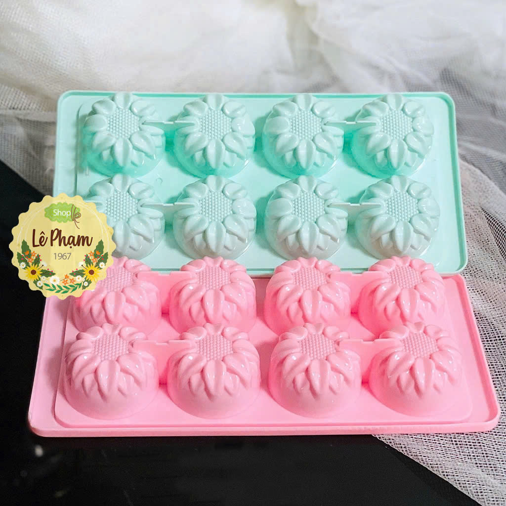 Combo 5 Khuôn rau câu, khay đá Hoa Hướng Dương Hofaco