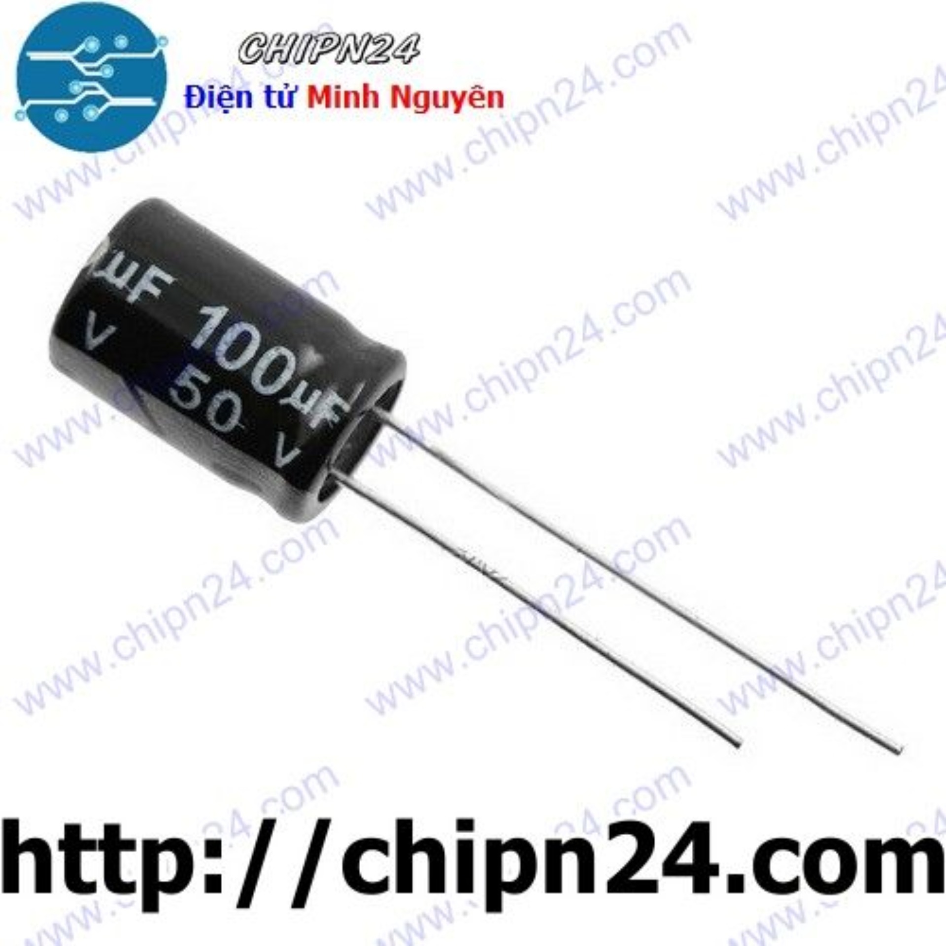[10 con] (G31.4) Tụ hóa 100uF 50V (8x12mm)
