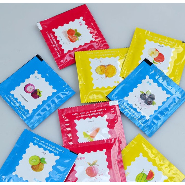 combo 10 Khăn giấy ướt gói vuông (mẫu giao ngẫu nhiên)