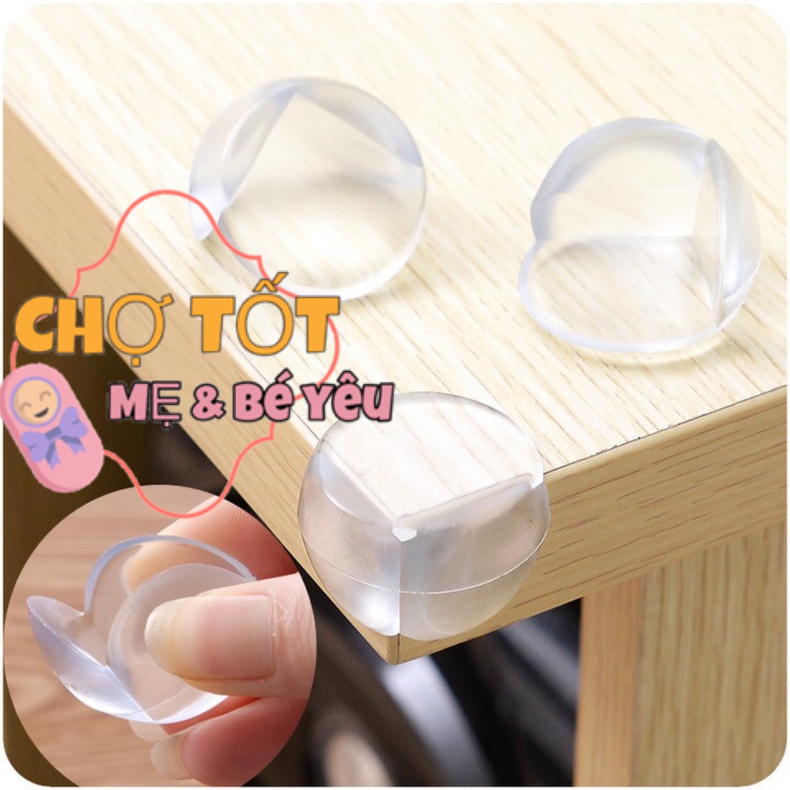 Combo 4 miếng bịt góc bàn cạnh bàn silicon an toàn cho bé