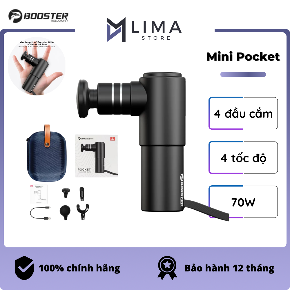 Máy Massage Cầm Tay Booster Mini Pocket - Kích Thước Bỏ Túi, Tiện Dụng