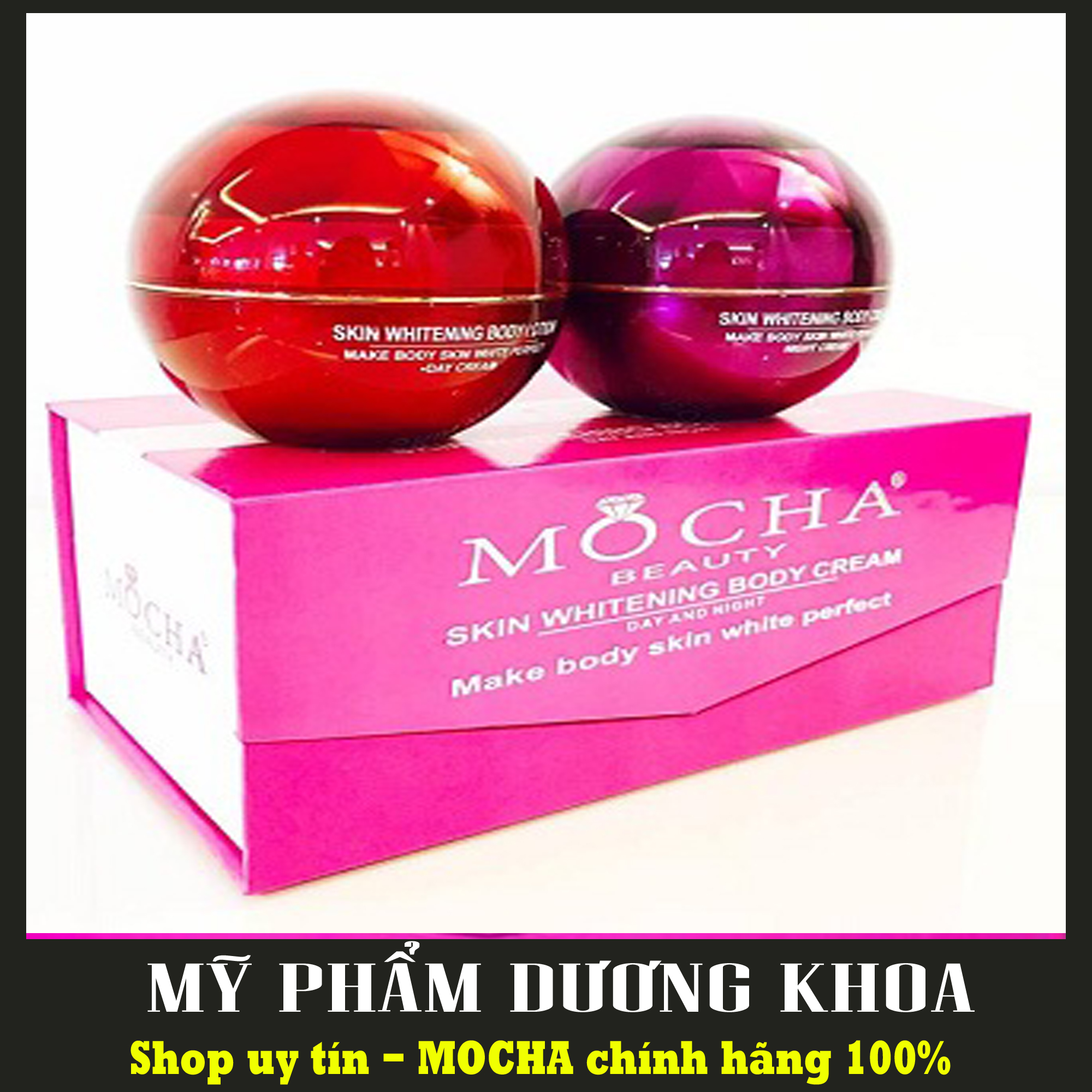 Kem body bạch sứ mocha - combo kem ngày & đêm