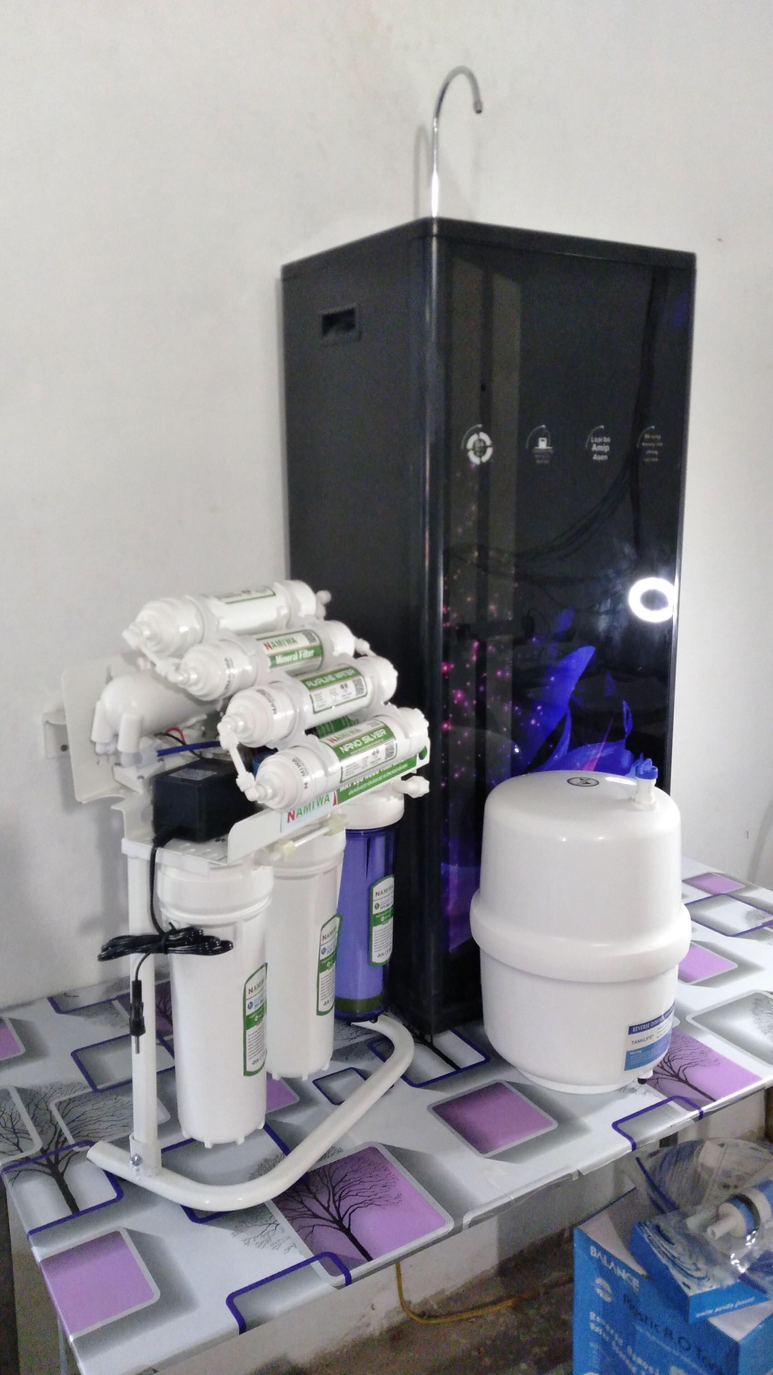 Máy lọc nước ro Namiwa 10 cấp có tủ kính 4D phiên bản cao cấp