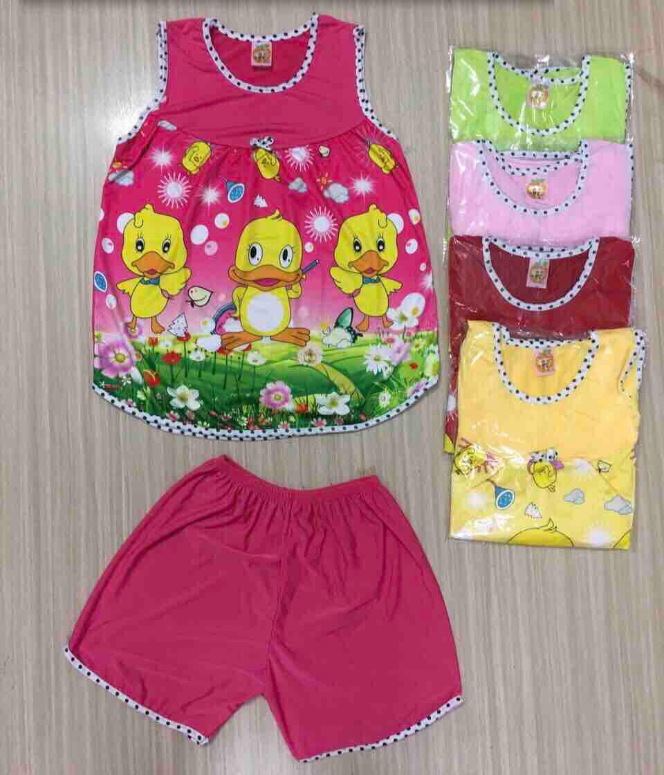Combo 4 bộ thun lạnh bé gái (size 15-18kg)