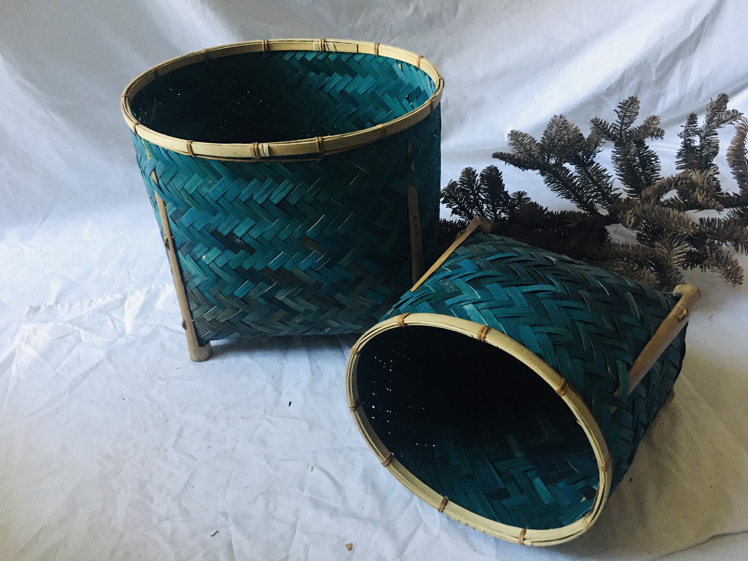 Sọt Tre Đa Năng Màu Xanh Dương Có Đế  Đựng Đồ Chơi, Các loại - Size L rộng 40cm*32cm, sâu 30cm  - Size M rộng 30cm*25cm, sâu 28cm  - Size S rộng 22cm*18cm, sâu 24cm Dùng Để Đựng Đồ Chơi, Đồ Bẩn