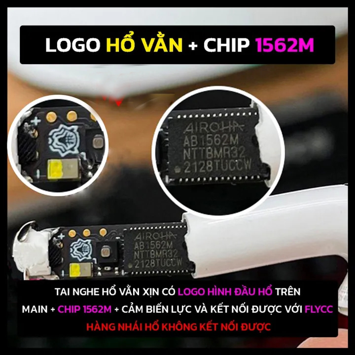 Tai nghe không dây, tai nghe Bluetooth hổ vằn AP2, tai nghe nhét tai công nghệ chống ồn, định vị thiết bị, pin trâu, kết nối tự động