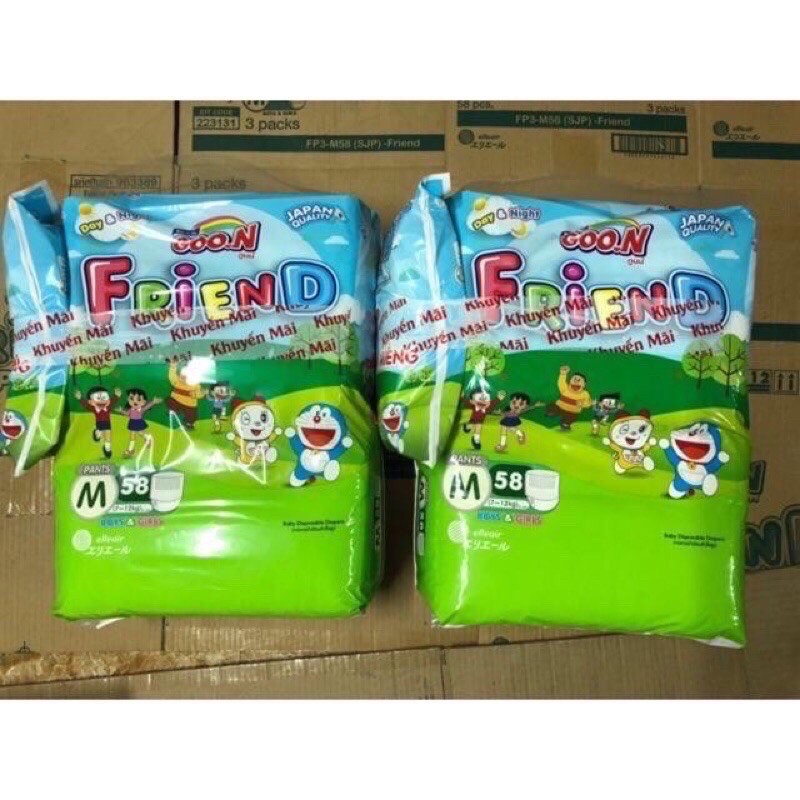 Bỉm Goon Friend size M58 tặng thêm miếng